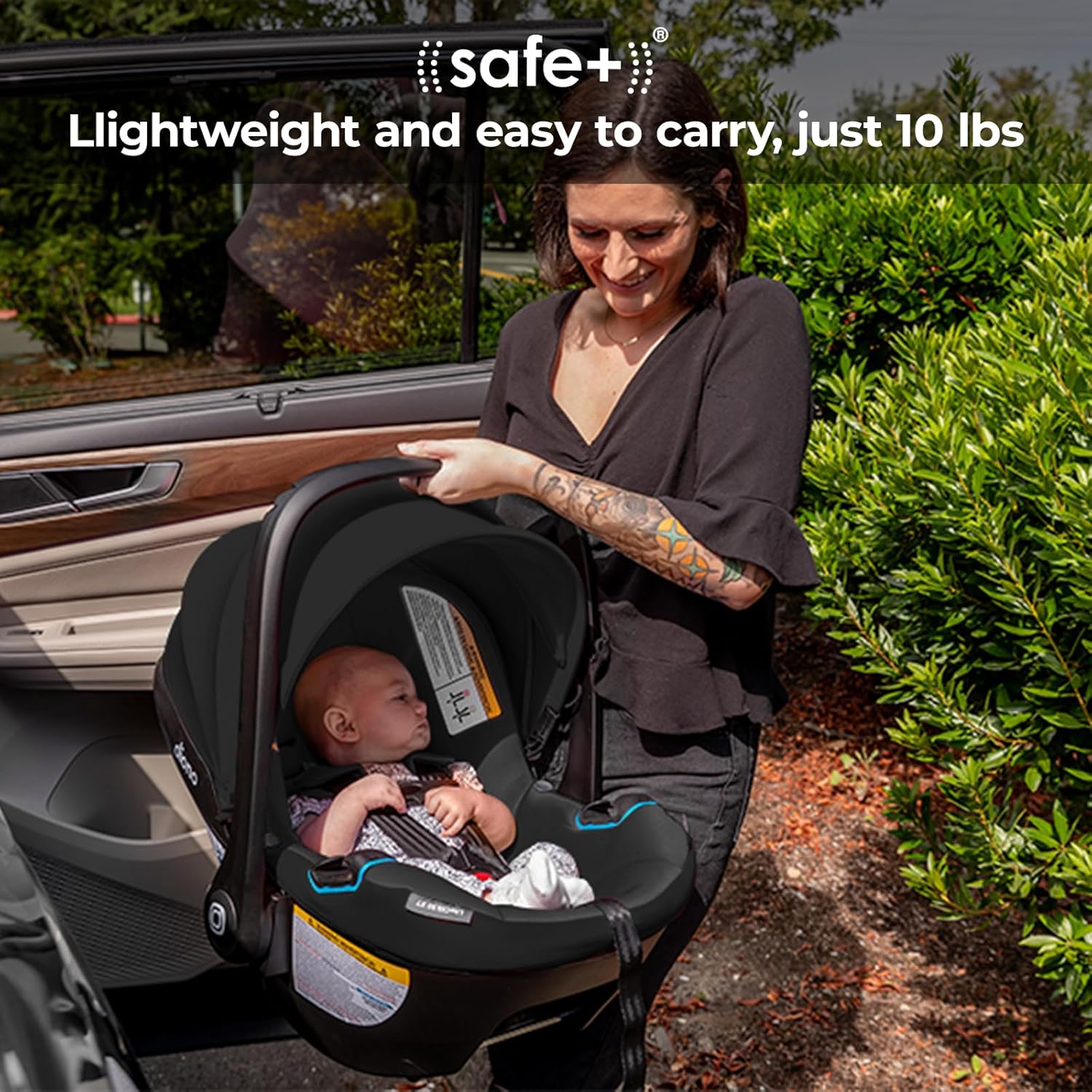New Diono LiteClik30 XT SafePlus Infant Car Seat and Base (Latch - Black Storm) - Kidsy