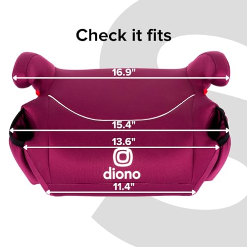 New Diono Solana No Latch Backless Booster Car Seat (Pink/Purple) - Kidsy