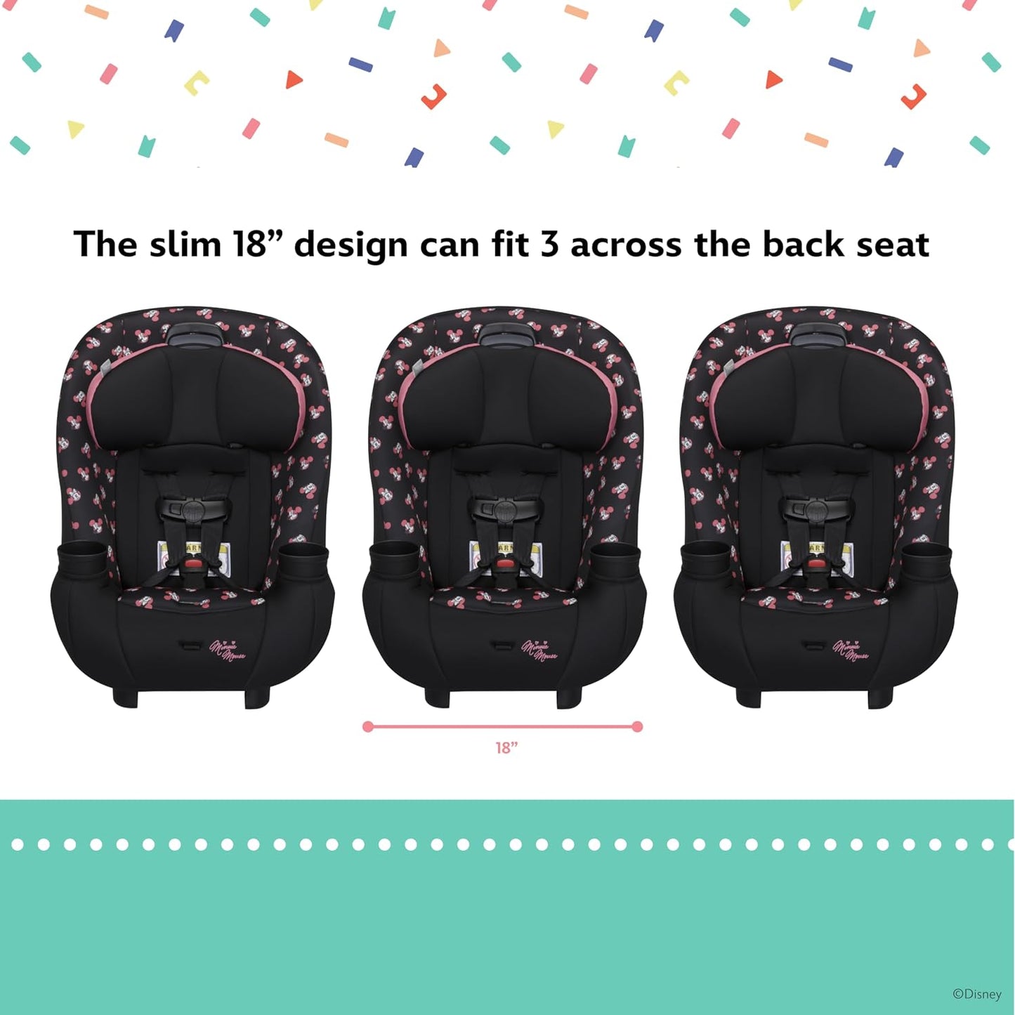 New Disney Baby Ellaris 3-in-1 Convertible Car Seat (Mickey Sprinkle) - Kidsy