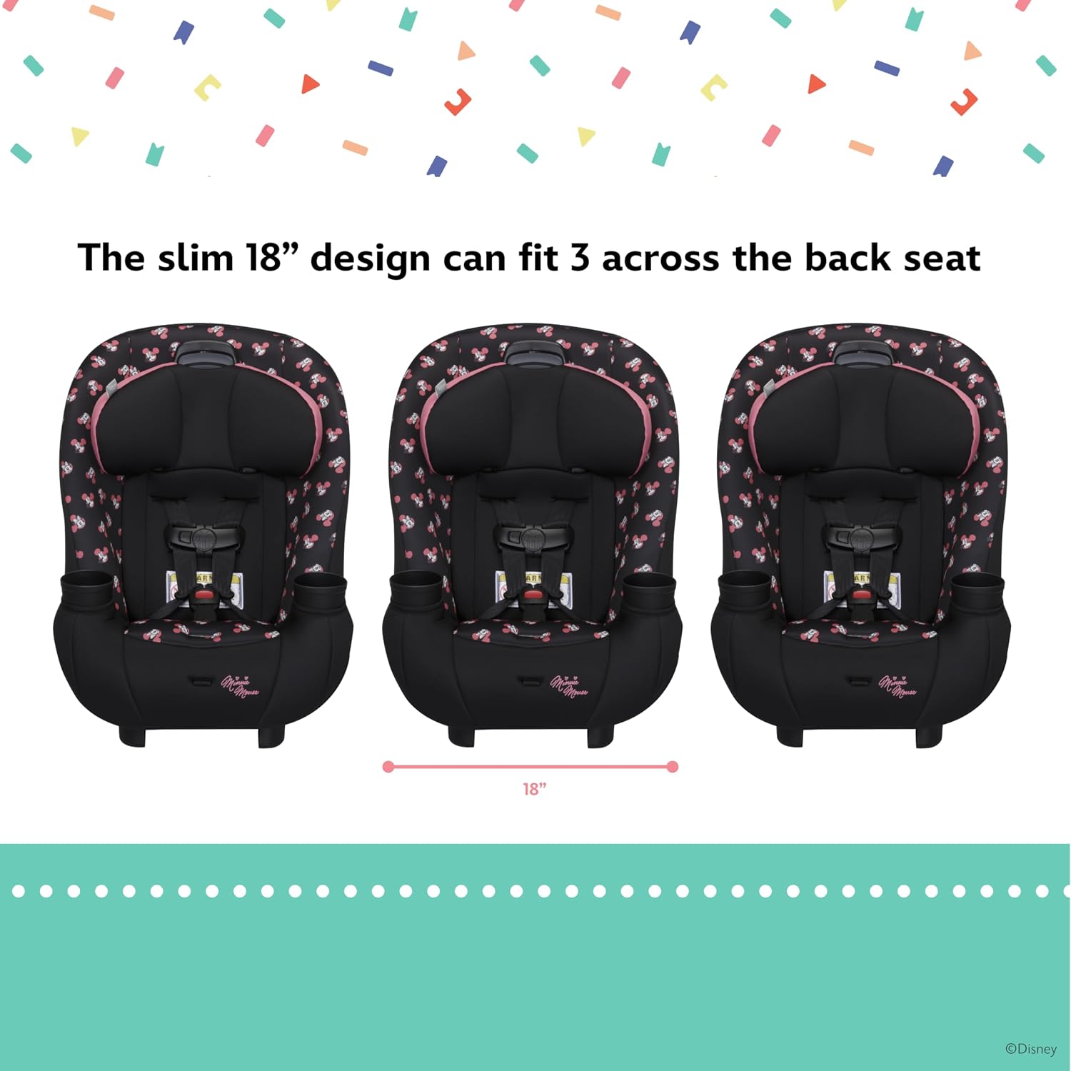New Disney Baby Ellaris 3-in-1 Convertible Car Seat (Mickey Sprinkle) - Kidsy