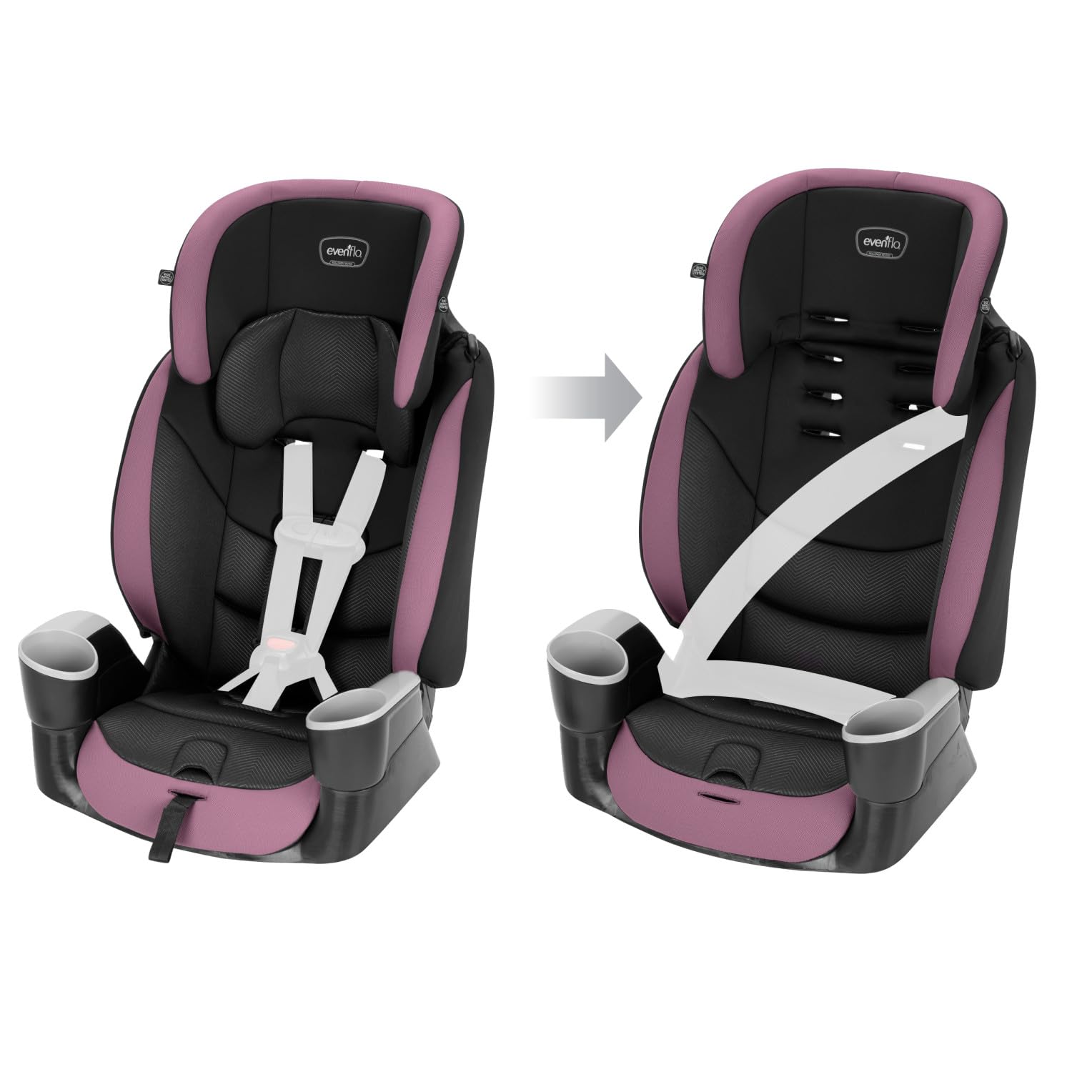 New Evenflo Maestro Sport Booster Car Seat (Whitney Purple) - Kidsy
