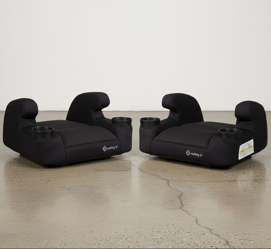 Safety 1st Comfort Ride Lite Lightweight Backless Booster Car Seat, 2 - Pack (Pure Black) - Kidsy