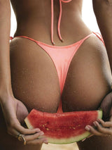 Sexy Solid String Tie Side Brazilian Cheeky Bikini Bottom