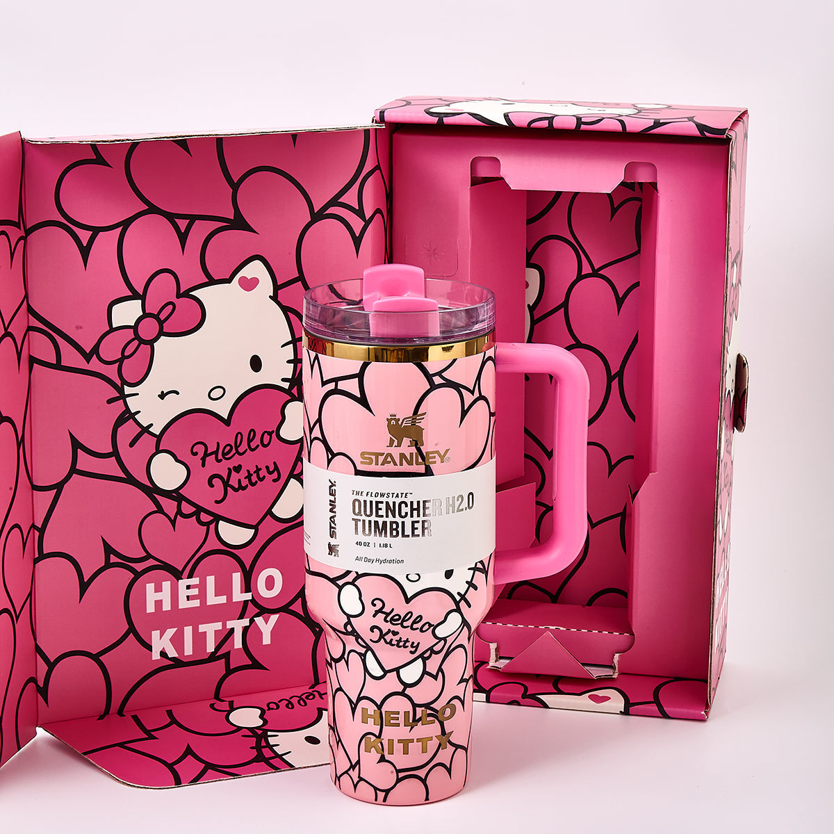 Stanley x Hello Kitty Sweet Hearts Glitter Tumbler - View 11 | Isnib